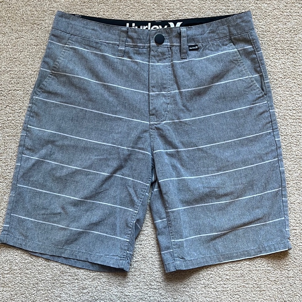 Hurley Gray Striped Men's Shorts